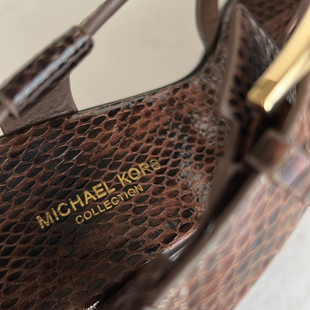Michael Kors Collection Varick
Snake Print Wedge Sandals - Picture 9 of 17